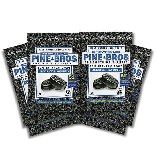 Pine Brothers Licorice Softish Throat Drops bag