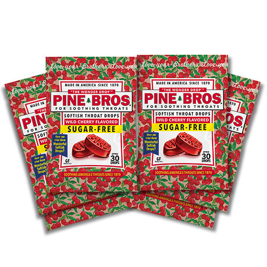 Pine Brothers Sugar Free Wild Cherry Softish Throat Drops bag
