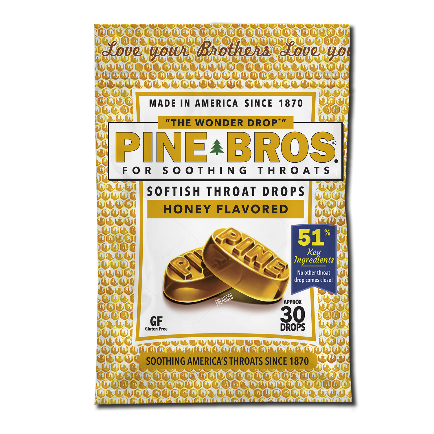 Pine Bros Real Honey Throat Drops