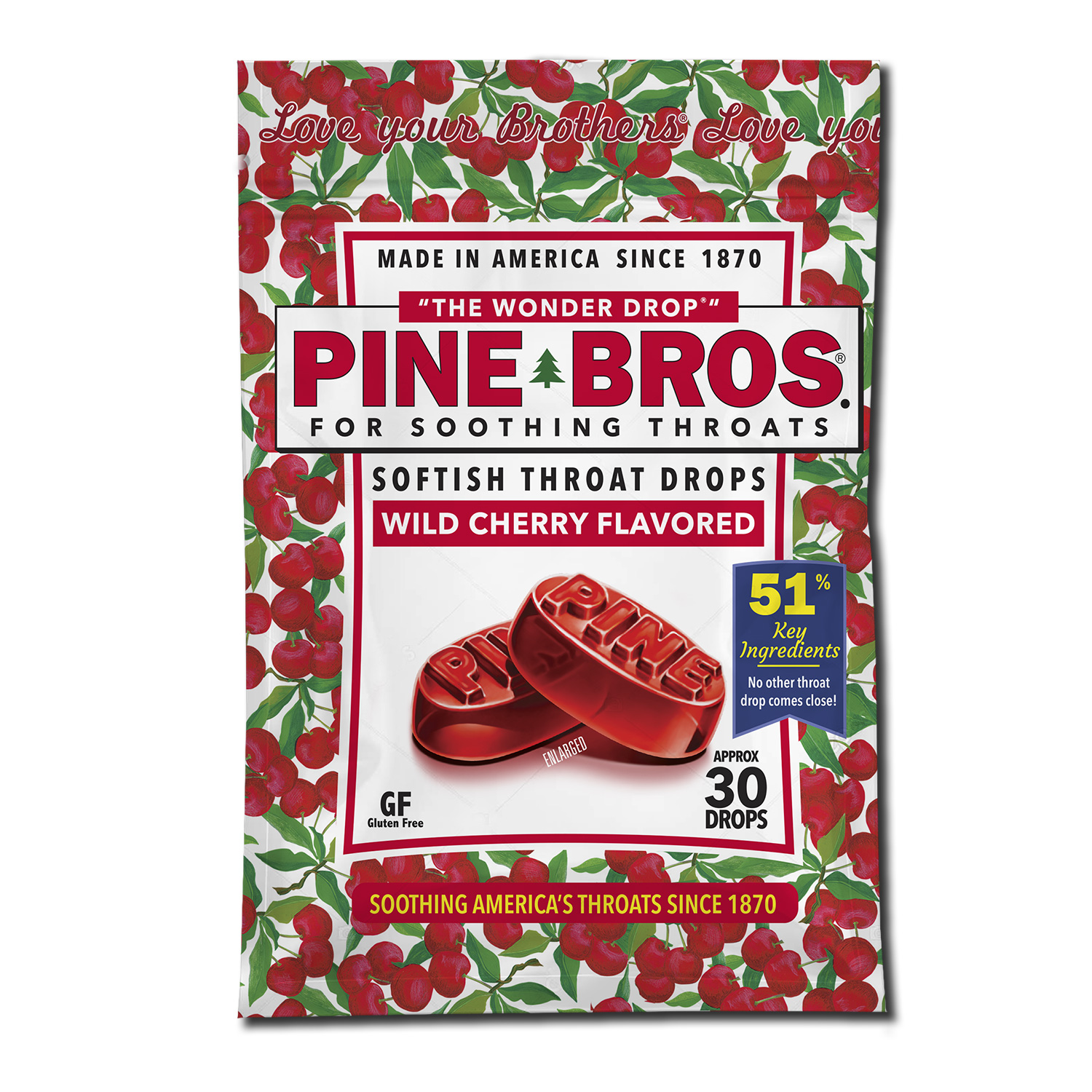Pine Bros Wild Cherry Throat Drops