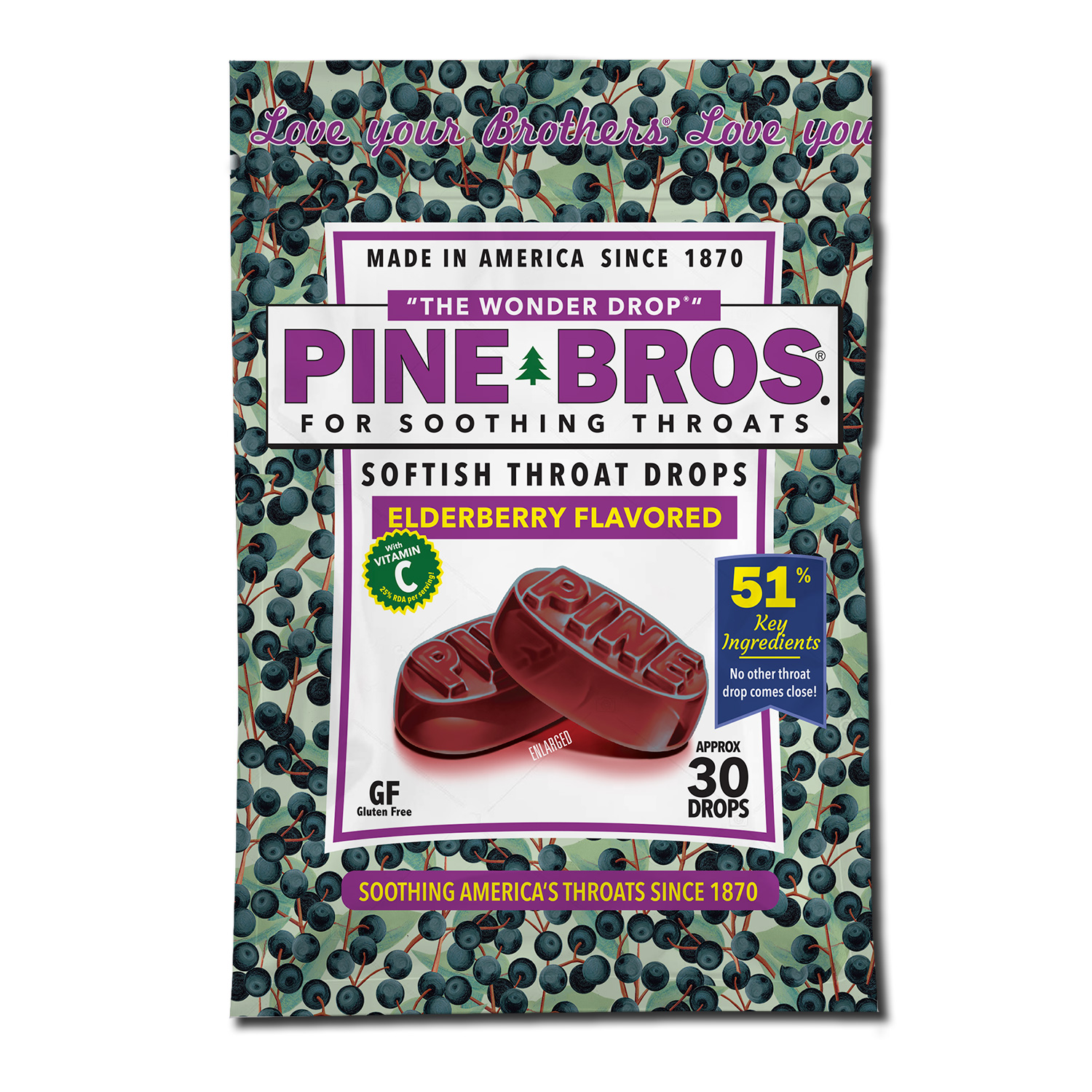 Pine Bros Elderberry Throat Drops