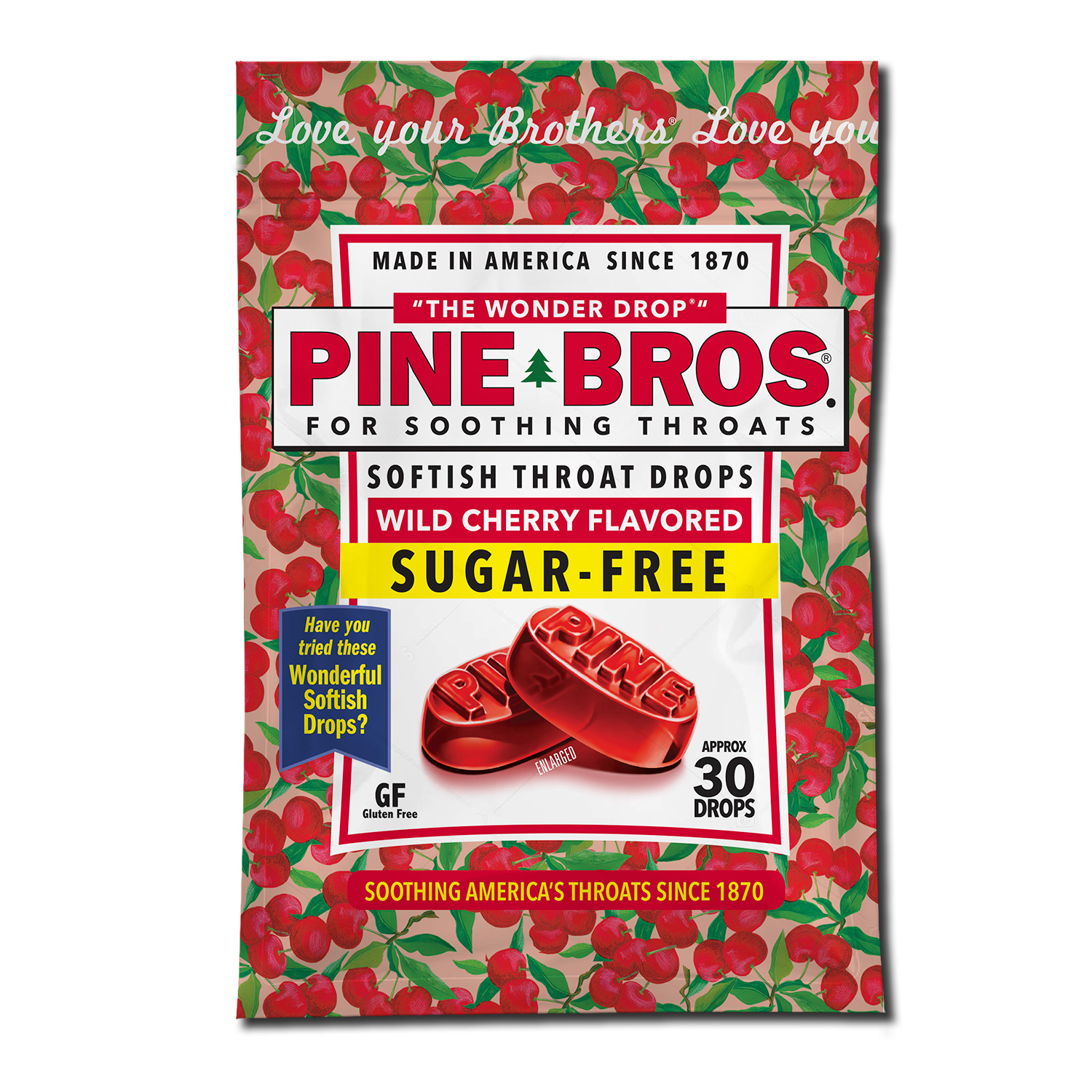 Pine Bros Sugar-Free Wild Cherry Throat Drops