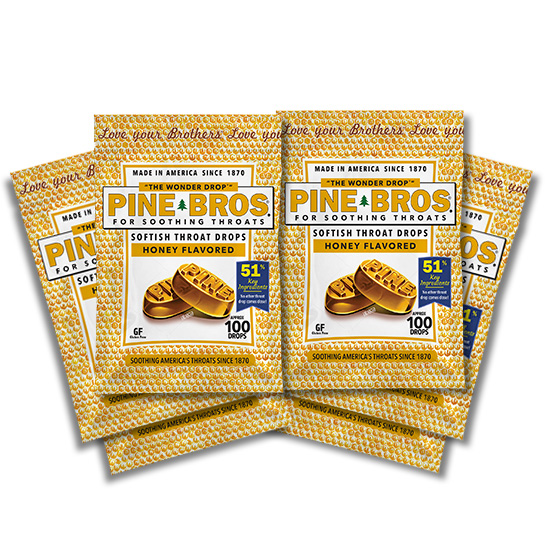 Bag of honey throat drops