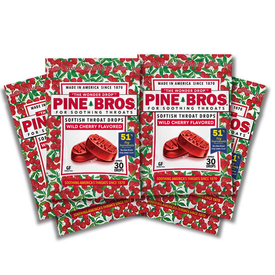 Bag of wild cherry throat drops